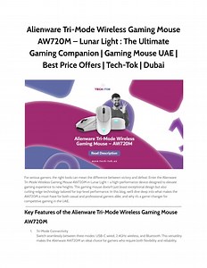 Alienware Tri-Mode Wireless Gaming Mouse AW720M – Lunar Light _ The Ultimate Gaming Companion _ Gaming Mouse UAE _ Best - SlideServe