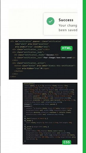 Notification Alert Animation Using HTML & CSS #coding #uiux