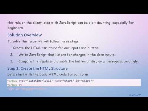 How to Implement Client-Side Date Validation in JavaScript