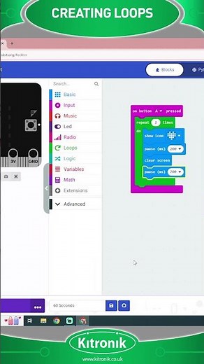 BBC micro:bit coding in 60 seconds - Creating Loops