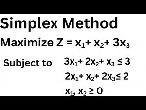 Lec-32 : Simplex Method – Maximization Example Problem | LPP | OR Tutorial