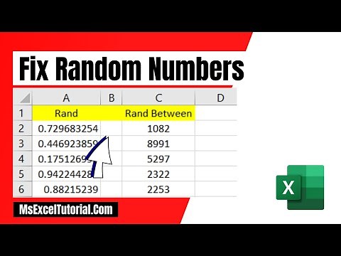 How to Keep Random Numbers from Changing in Excel