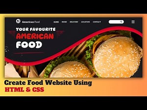 Create Food Website Using HTML & CSS | Step-by-Step Tutorial with Source Code