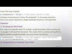 How to Create JSON with a Single Backslash Using the Jackson Library in Java