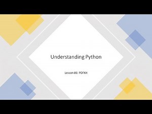 Understanding Python: Lesson 86 - PDFKit
