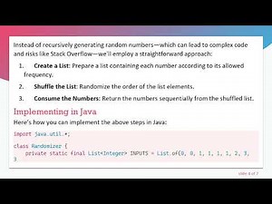 Generating Random Numbers with Constraints: A Simple and Effective Solution in Java