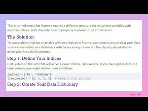 How to Initialize Variables with Two Indices in Pyomo