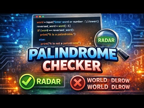 Check Palindrome in Python (Easy Method) #coding #pythonprogramming #python 