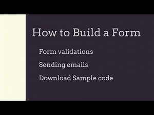 HTML Form Tutorial | JavaScript Coder
