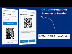 QR Code Generator Scanner or Reader with HTML CSS & JavaScript