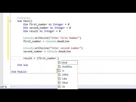 Visual Basic console program to add two numbers
