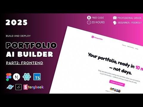 Build a Full Stack SASS AI Portfolio Builder with React, Nextjs, TypeScript in 2025 - Frontend
