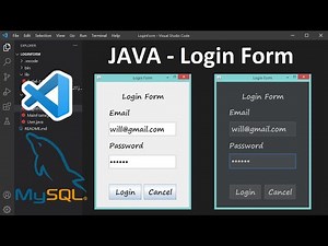 JAVA - Create Login Form Using MySQL and Visual Studio Code