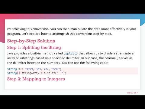 How to Convert a String to an int[] in Java for Further Processing