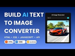 ✨Build AI Text to Image Generator in HTML CSS & JavaScript | AI Image API Project Tutorial
