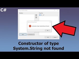 Constructor on type System.String not found