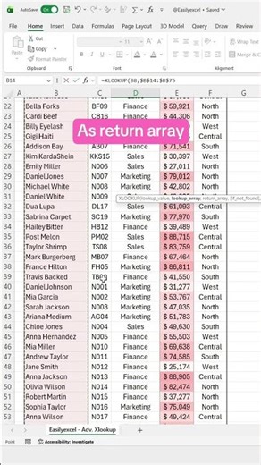 How to return multiple values with Xlookup in Excel! #excel #xlookup #spreadsheet s et