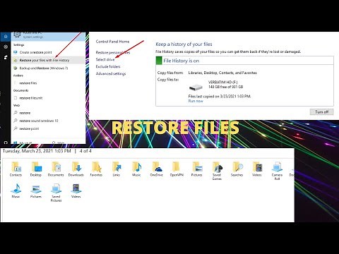 How to restore previous versions of files in Windows 10 using file history