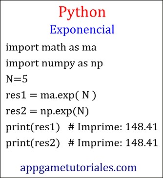 Exponencial en Python (Exp python).