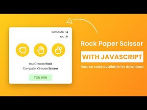 Rock Paper Scissor Game Javascript | Step By Step JS Project