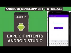 Explicit Intent in Android | 31 | Android Development Tutorial for Beginners