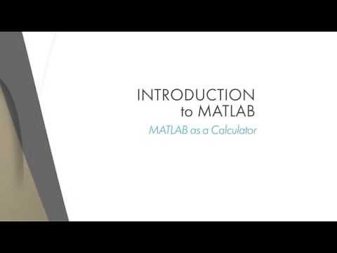 Lesson 1.4: MATLAB as a Calculator