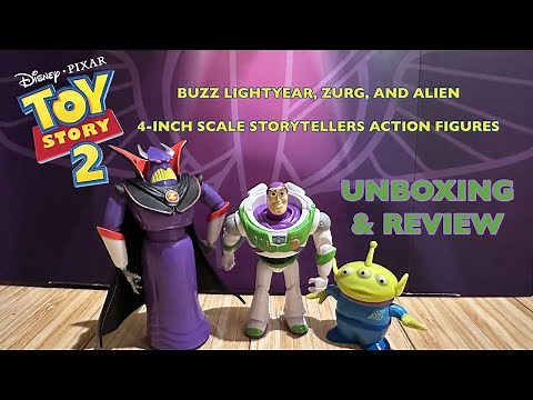 Disney Pixar Toy Story Buzz, Zurg, & Alien 4-inch Scale Storytellers Action Figures Unboxing/Review