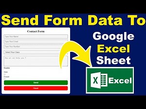 How to send HTML form data to google sheets, how to send form data in excel, Form to excel sheet