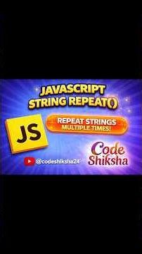 No More Typing Same Text 😳 #javascript #coding #webdevelopment #js #programming #codeshiksha #repeat