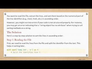 How to Sort a File in Ascending Order Using Python