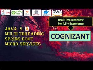 Cognizant || Java 8 || Spring Boot || Micro Services Interviews || Real Time Interview