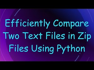 Efficiently Compare Two Text Files in Zip Files Using Python