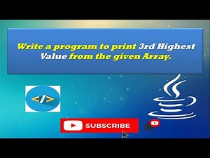 JAVA Program to find Third Highest Element from an Array