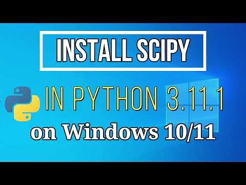 Install Python SciPy on WINDOWS 10/11 | Install SciPy in Python