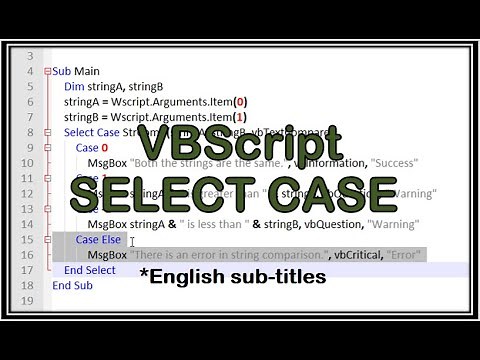 VBScript Select Case -VBScript-Select Case in Vbscript-Select Case-Select Case Statement-Script-Case