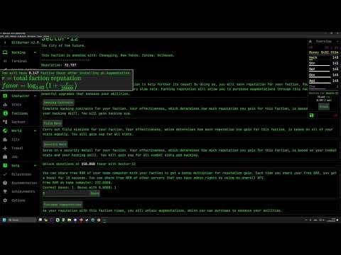 Let Play Bitburner #004 Factions, Augments, Go