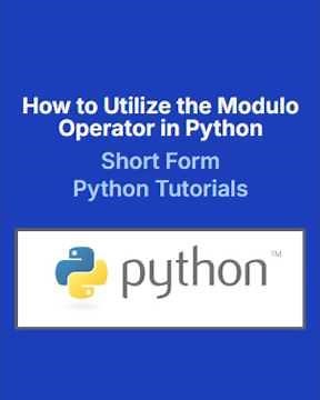Python Modulo Operator (%) Explained | Learn Remainders and Even/Odd Checks for Beginners