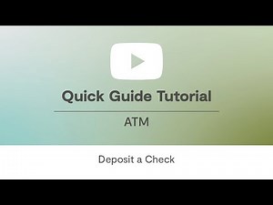 Deposit ATM Tutorial