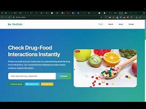 MedSafe - AI Drug-Food Interaction Checker | Flask Python Final Year Project | 1000+ Medicines
