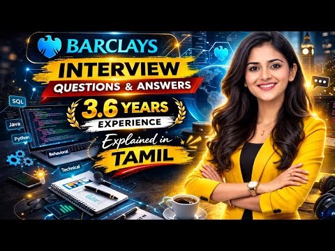 🔥Barclays Java Interview Questions and Answers | 3.6 years Experience Interview | Explained in Tamil