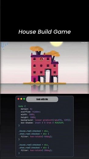 How to Create a House Build Game in HTML CSS JavaScript 🔨🎮