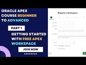 Oracle APEX Basics Create Workspace and First Application