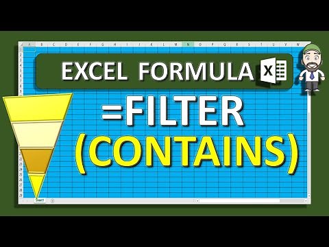 EXCEL - Filter(Contains) Function. Filter your table with just part of the description