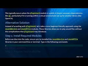 Resolving Your playsound Module Issues in Python: An Easy Guide