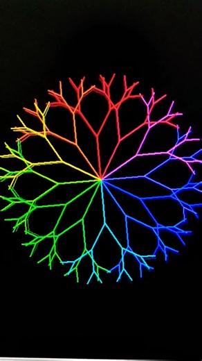 Mind Blowing Python Fractal Tree Animation 🌈 Made with Turtle Graphics #shorts #turtlegraphics #code