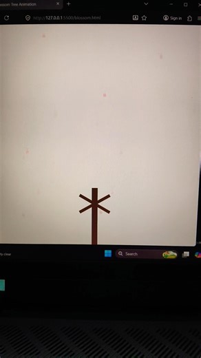 Blossom Tree Animation using html css and javascript. #viralreels #coding #support #html
