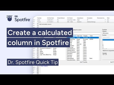 Create a calculated column in Spotfire
