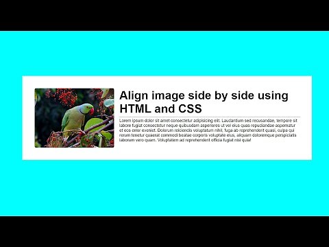 How to Align Image and Text Side by Side Using HTML & CSS | Step-by-Step Guide for Beginners