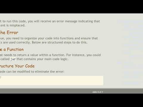 Fixing SyntaxError: 'return' outside function in Python Code
