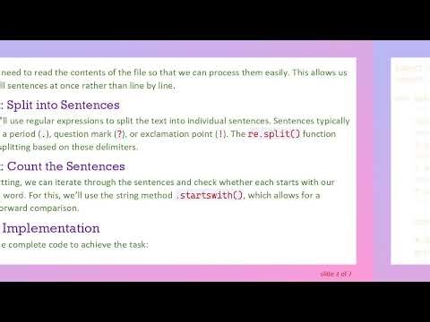 Count Sentences Beginning with a Specific Word: The Python Solution